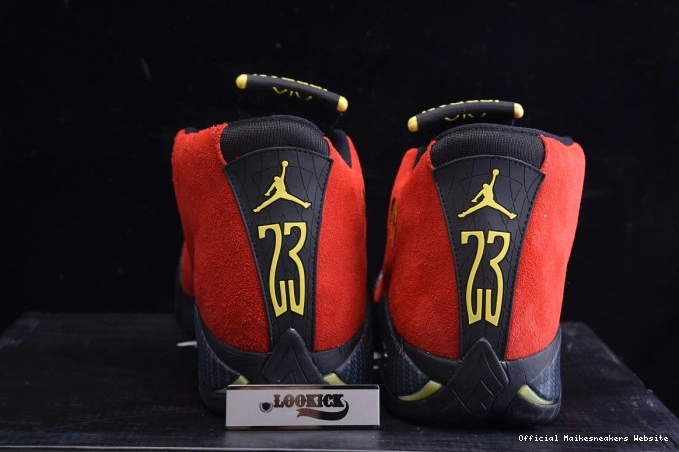 Official Maikesneakers Red 654459-670 Air Challenge Jordan 14 Retro 0710